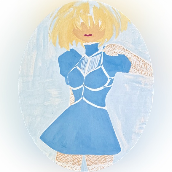 Fashion Illus. Painting by KateM (Original Painting!) - Picture 1 of 4